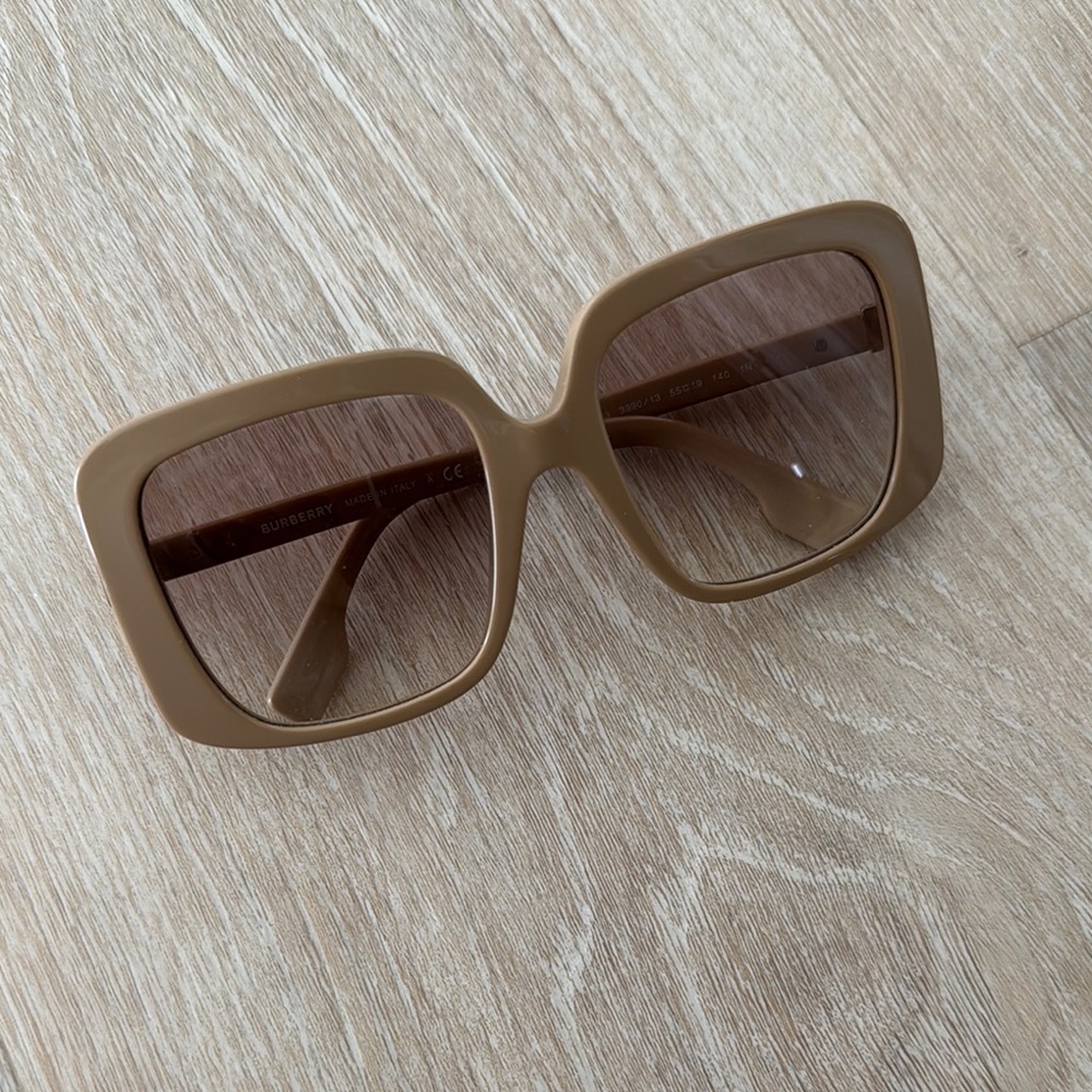 Burberry Tan Square Sunglasses